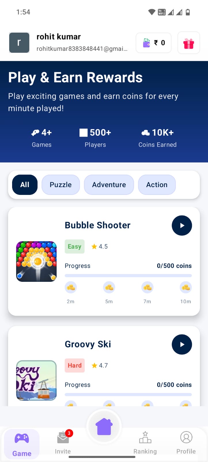 24HrWork app screenshot showing profile